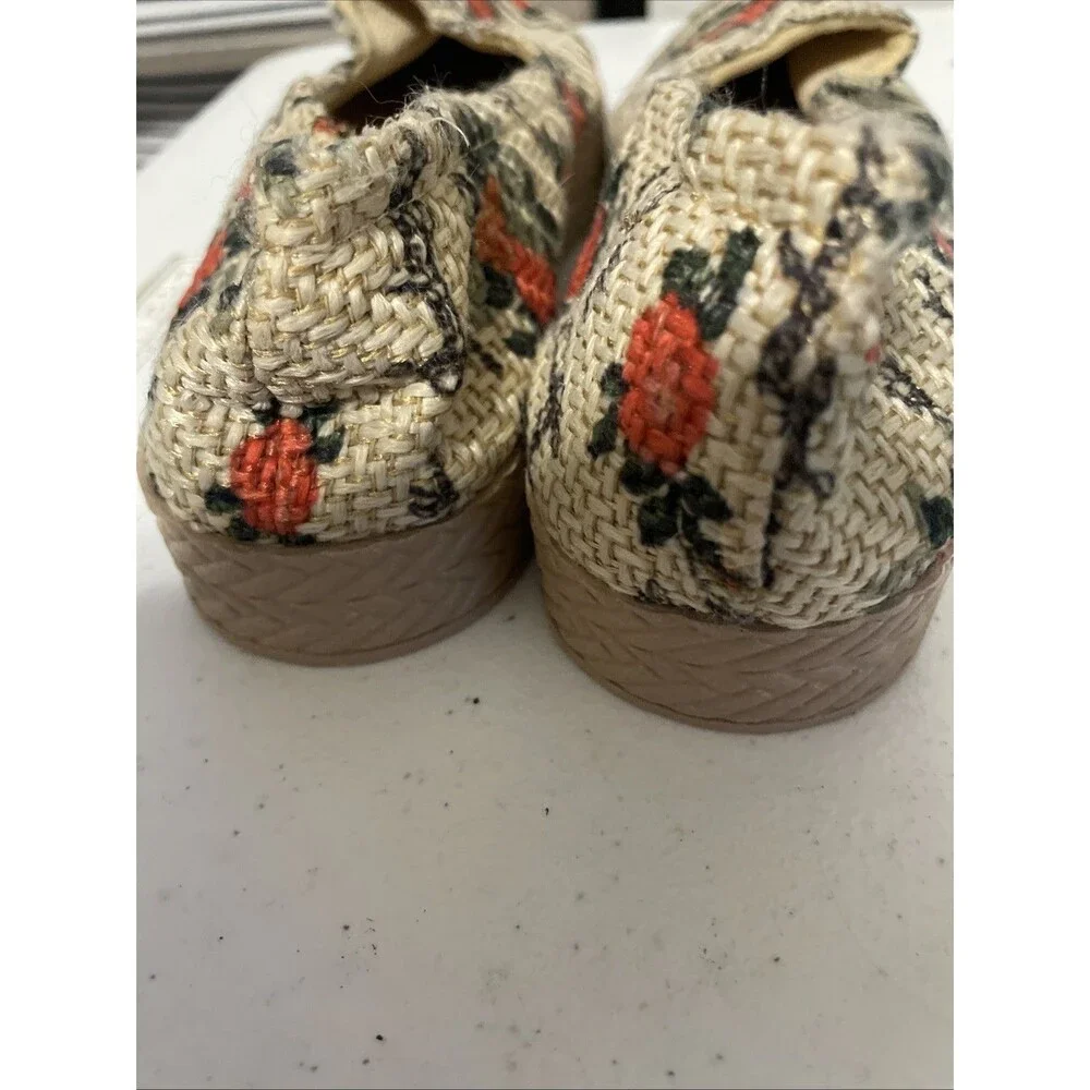 Michelle Mexico  MultiColor Fabric Espadrille Flats Women’s Size 9 New Floral